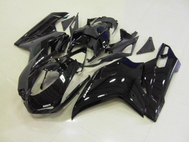 Preto Brilhante Carenagem Moto Ducati 848 1098 1198 07-14