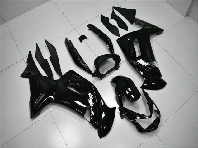 Preto Brilhante Carenagem Moto Kawasaki EX650 06-08 Preto Brilhante Carenagem Moto Kawasaki EX650 06-08