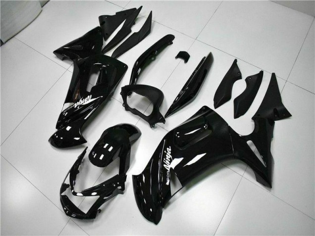 Preto Brilhante Carenagem Moto Kawasaki EX650 06-08 Preto Brilhante Carenagem Moto Kawasaki EX650 06-08