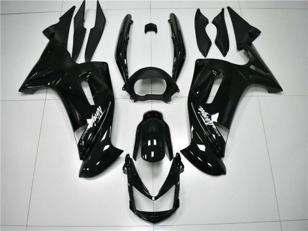 Preto Brilhante Carenagem Moto Kawasaki EX650 06-08 Preto Brilhante Carenagem Moto Kawasaki EX650 06-08
