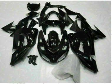 Preto Brilhante Carenagem Moto Kawasaki ZX10R 06-07