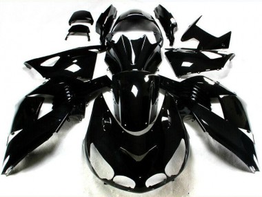 Preto Brilhante Carenagem Moto Kawasaki ZX14R ZZR 1400 06-11