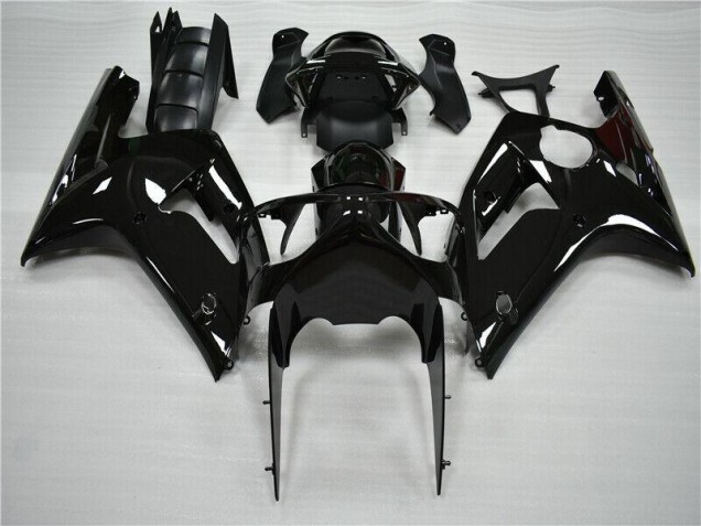 Preto Brilhante Carenagem Moto Kawasaki ZX6R 05-06 Preto Brilhante Carenagem Moto Kawasaki ZX6R 05-06