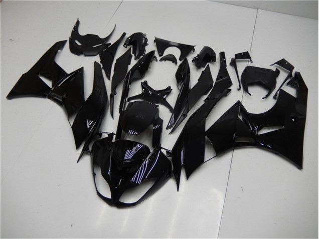 Preto Brilhante Carenagem Moto Kawasaki ZX6R 09-12 Preto Brilhante Carenagem Moto Kawasaki ZX6R 09-12