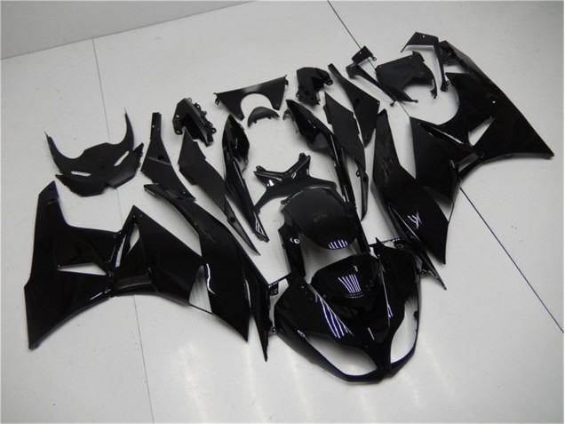 Preto Brilhante Carenagem Moto Kawasaki ZX6R 09-12 Preto Brilhante Carenagem Moto Kawasaki ZX6R 09-12