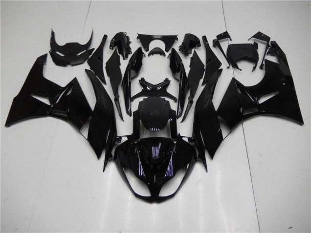 Preto Brilhante Carenagem Moto Kawasaki ZX6R 09-12 Preto Brilhante Carenagem Moto Kawasaki ZX6R 09-12