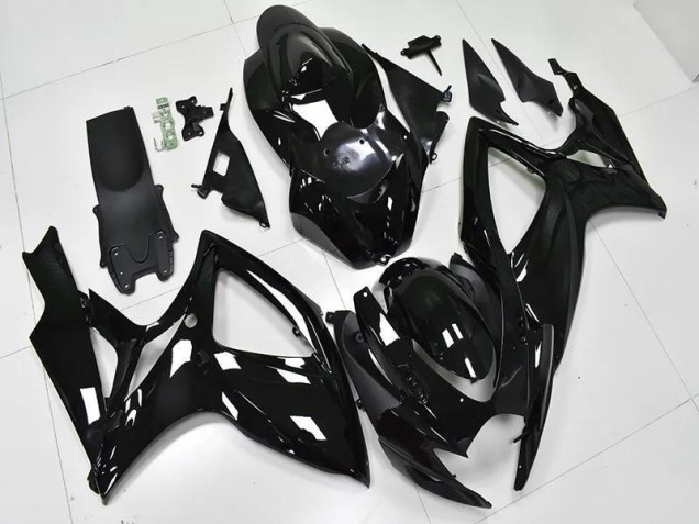 Preto Brilhante Carenagem Moto Suzuki GSXR 600 / 750 K6 06-07 Preto Brilhante Carenagem Moto Suzuki GSXR 600 / 750 K6 06-07