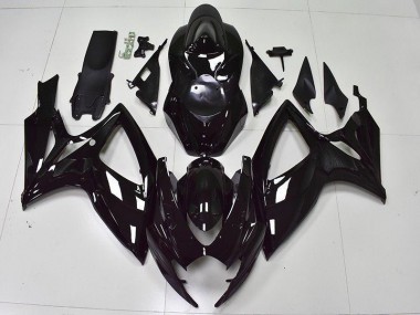 Preto Brilhante Carenagem Moto Suzuki GSXR 600 / 750 K6 06-07