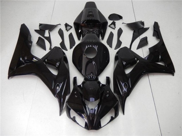 Preto Brilhante Kit Carenagem Moto Honda CBR 1000RR 06-07 Preto Brilhante Kit Carenagem Moto Honda CBR 1000RR 06-07