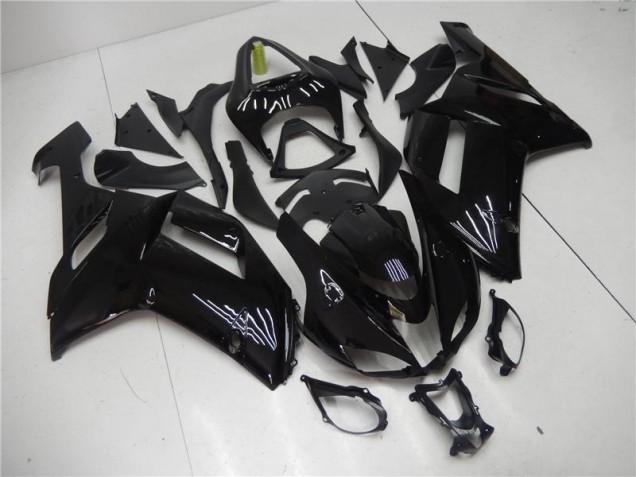 Preto Brilhante Kits Carenagem Moto Kawasaki ZX6R 07-08