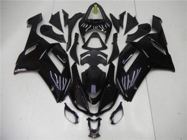 Preto Brilhante Kits Carenagem Moto Kawasaki ZX6R 07-08