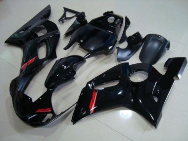 Preto Brilhante Vermelho Decalques Carenagem & Plástico Moto Yamaha R6 98-02