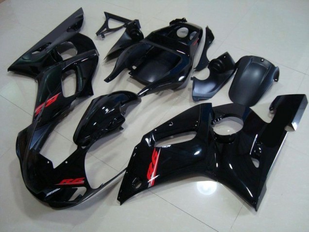 Preto Brilhante Vermelho Decalques Carenagem & Plástico Moto Yamaha R6 98-02