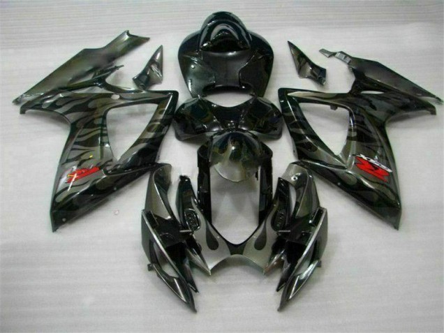 Preto Carenagem Moto Suzuki GSXR 600 / 750 K6 06-07 Preto Carenagem Moto Suzuki GSXR 600 / 750 K6 06-07