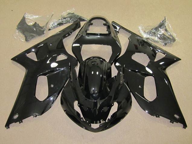 Preto Carenagem Moto Suzuki GSXR 600 K1 K2 K3 01-03 Preto Carenagem Moto Suzuki GSXR 600 K1 K2 K3 01-03