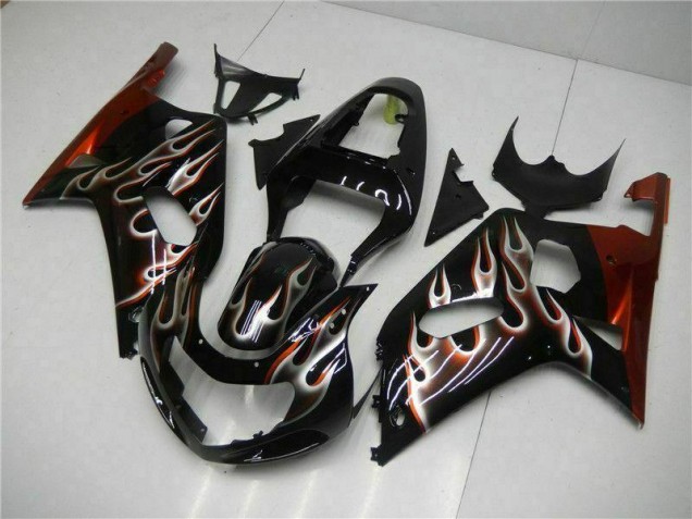 Preto Carroçaria Moto Suzuki GSXR 600 / 750 K1 K2 K3 01-03