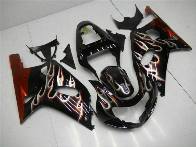 Preto Carroçaria Moto Suzuki GSXR 600 / 750 K1 K2 K3 01-03