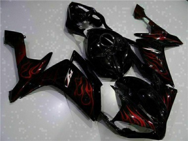 Preto Carroçaria Moto Yamaha R1 07-08