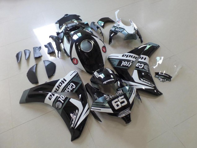 Preto Castrol 65 Carenagem Moto Honda CBR 1000RR 08-11 Preto Castrol 65 Carenagem Moto Honda CBR 1000RR 08-11