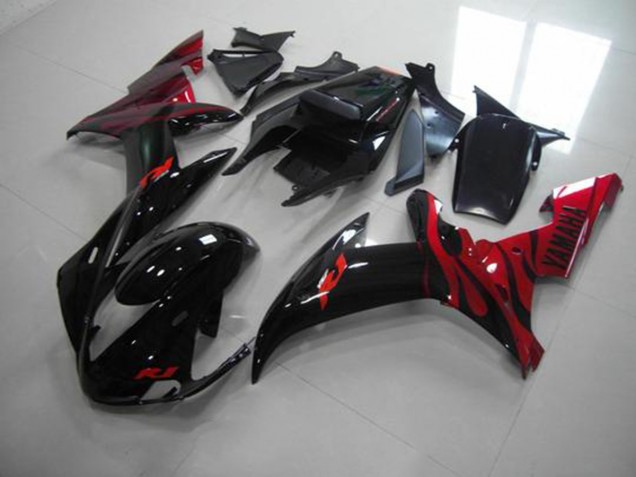 Preto Chama Carenagem Moto Yamaha R1 02-03