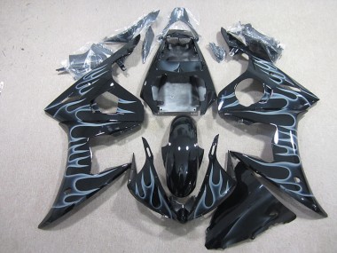Preto & Chama Carenagem Moto Yamaha R6 03-05