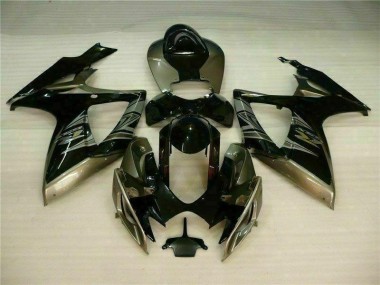 Preto Cinzento Kits Carenagem Moto Suzuki GSXR 600 / 750 K6 06-07
