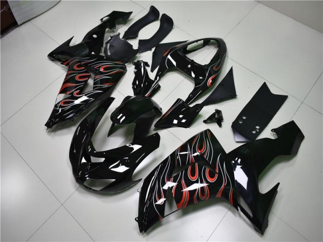 Preto Cinzento Vermelho Carenagem Moto Kawasaki ZX10R 08-10 Preto Cinzento Vermelho Carenagem Moto Kawasaki ZX10R 08-10