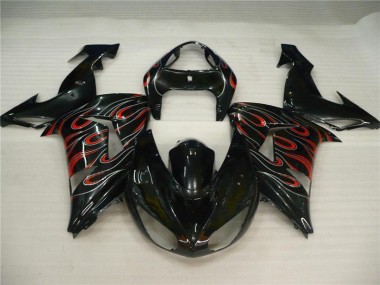 Preto Cinzento Vermelho Carenagem Moto Kawasaki ZX10R 08-10