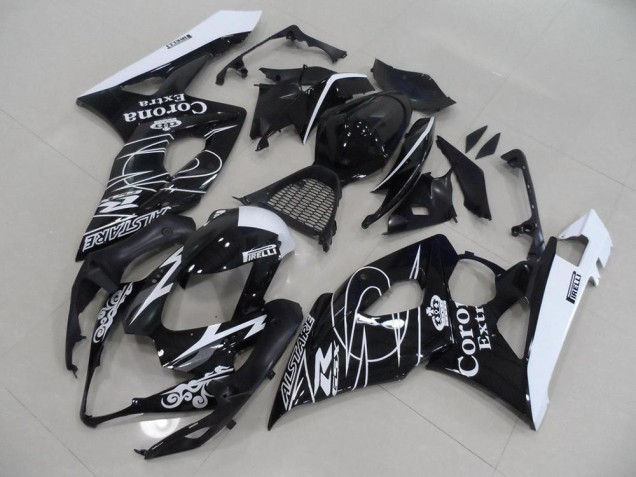 Preto Corona Carenagem Moto Suzuki GSXR 1000 K5 05-06 Preto Corona Carenagem Moto Suzuki GSXR 1000 K5 05-06