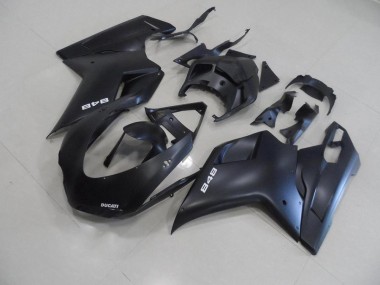 Preto Fosco & Branco 848 Carenagem Moto Ducati 848 1098 1198 07-14