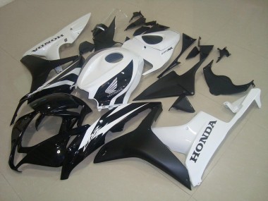 Preto Fosco Branco Carenagem Moto Honda CBR 600RR 07-08