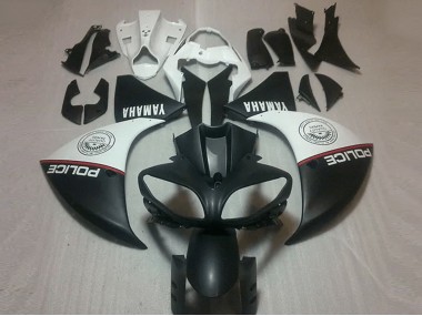 Preto Fosco Branco Carenagem Moto Yamaha R1 12-14