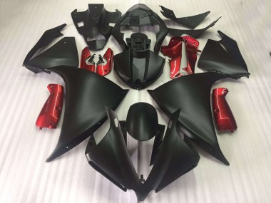 Preto Fosco Brilhante Vermelho Carenagem Moto Yamaha R1 09-11