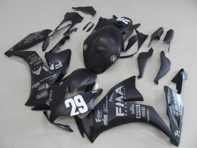 Preto Fosco Cinzento Decalques 29 Carenagem Moto Honda CBR 1000RR 12-16 Preto Fosco Cinzento Decalques 29 Carenagem Moto Honda CBR 1000RR 12-16