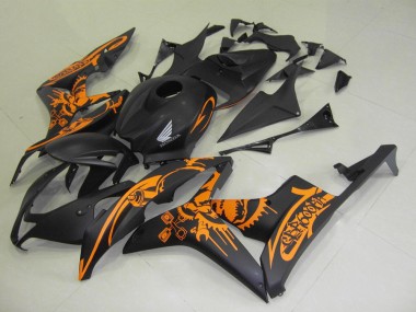 Preto Fosco Laranja Adesivo Carenagem Moto Honda CBR 600RR 07-08