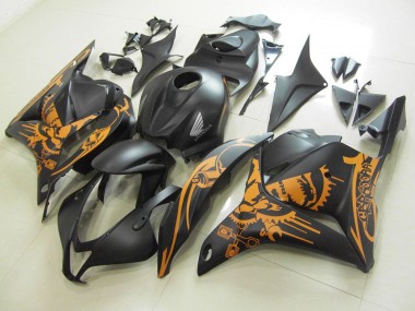 Preto Fosco Laranja Adesivo Carenagem Moto Honda CBR 600RR 09-12