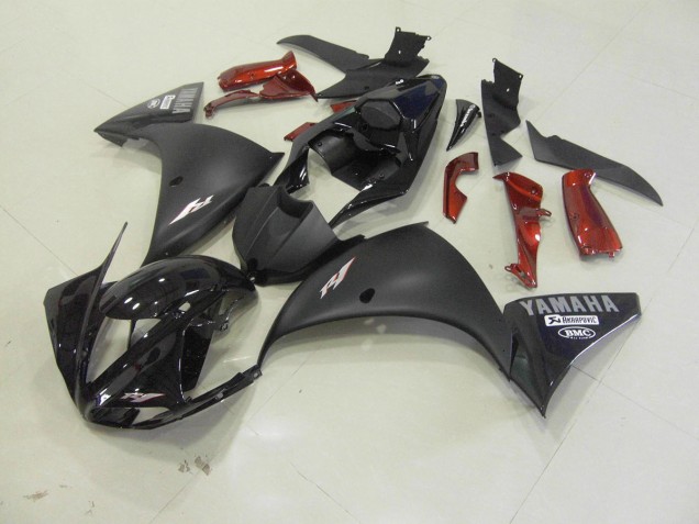 Preto Fosco Moto Plástico Yamaha R1 12-14