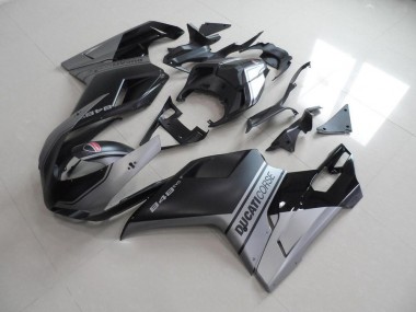 Preto Fosco Prata Estilo OEM Carenagem Moto Ducati 848 1098 1198 07-14