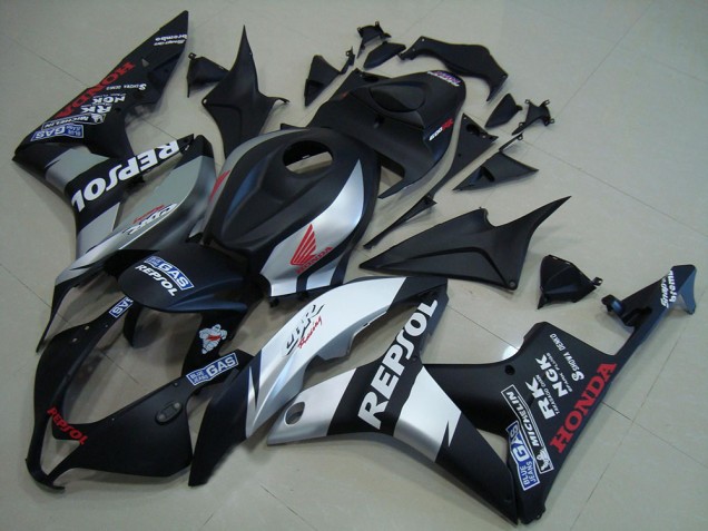 Preto Fosco Prata Repsol Carenagem Moto Honda CBR 600RR 07-08