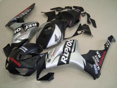 Preto Fosco Prata Repsol Kit Carenagem Moto Honda CBR 1000RR 06-07