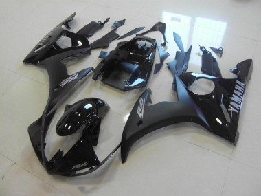 Preto Fosco Preto Brilhante Carenagem Moto Yamaha R6 03-05