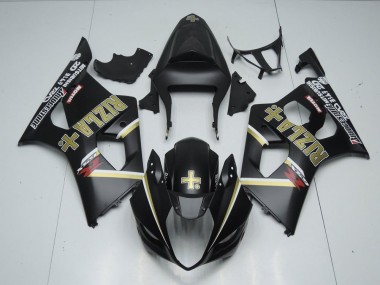 Preto Fosco Rizla Carenagem Moto Suzuki GSXR 1000 K3 03-04