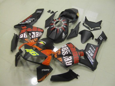 Preto Fosco Rossi Carenagem Moto Honda CBR 600RR 05-06