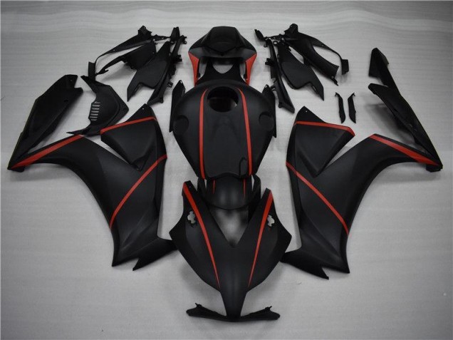 Preto Fosco Vermelho Carenagem Moto Honda CBR 1000RR 12-16 Preto Fosco Vermelho Carenagem Moto Honda CBR 1000RR 12-16
