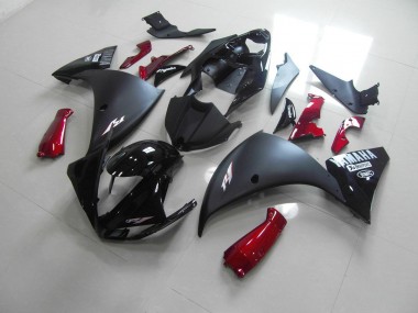 Preto Fosco Vermelho Carenagem Moto Yamaha R1 09-11