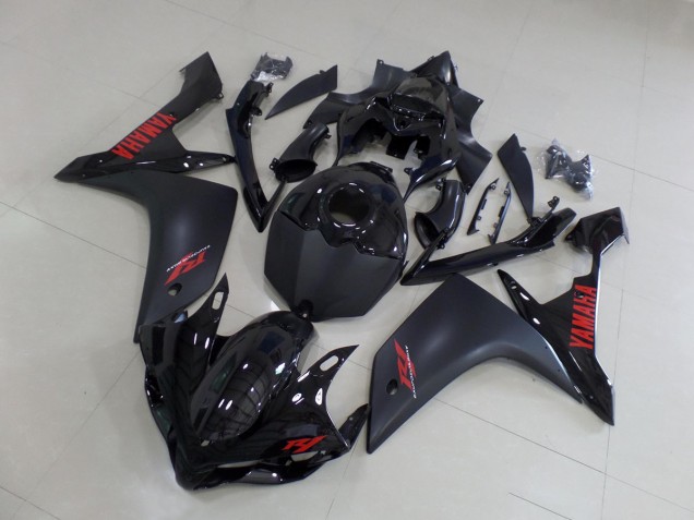 Preto Fosco Vermelho Kit Carenagem Moto Yamaha R1 07-08 Preto Fosco Vermelho Kit Carenagem Moto Yamaha R1 07-08