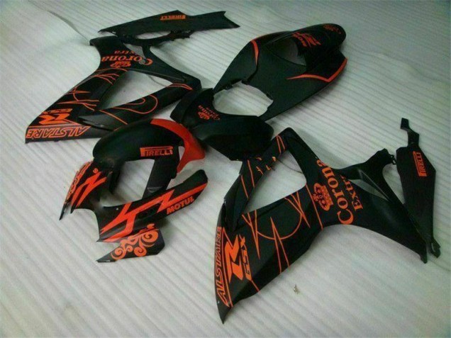Preto Injeção Kit Carenagem Moto Suzuki GSXR 600 / 750 K6 06-07