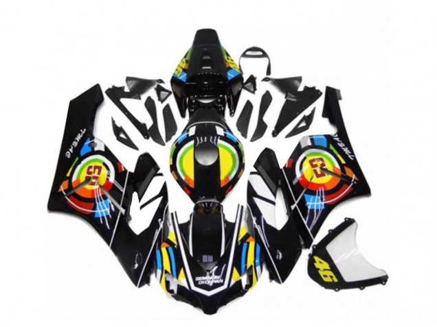 Preto Kit Carenagem Moto Honda CBR 600RR 07-08 Preto Kit Carenagem Moto Honda CBR 600RR 07-08