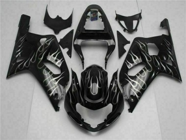 Preto Kits Carenagem Moto Suzuki GSXR 600 / 750 K1 K2 K3 01-03