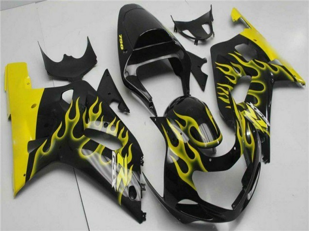Preto Kits Carenagem Moto Suzuki GSXR 600 / 750 K1 K2 K3 01-03 Preto Kits Carenagem Moto Suzuki GSXR 600 / 750 K1 K2 K3 01-03